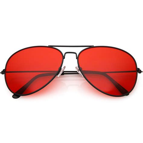 sunglasses with red colored lenses